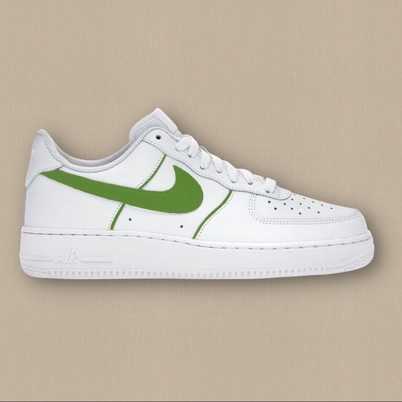 Olive Green Outline Air Forces